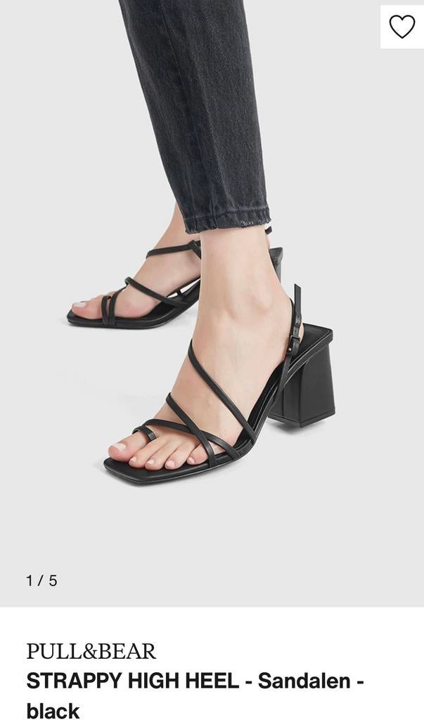 Pull&Bear hakken, Zwart, Zo goed als nieuw, Sandalen of Muiltjes, Ophalen of Verzenden