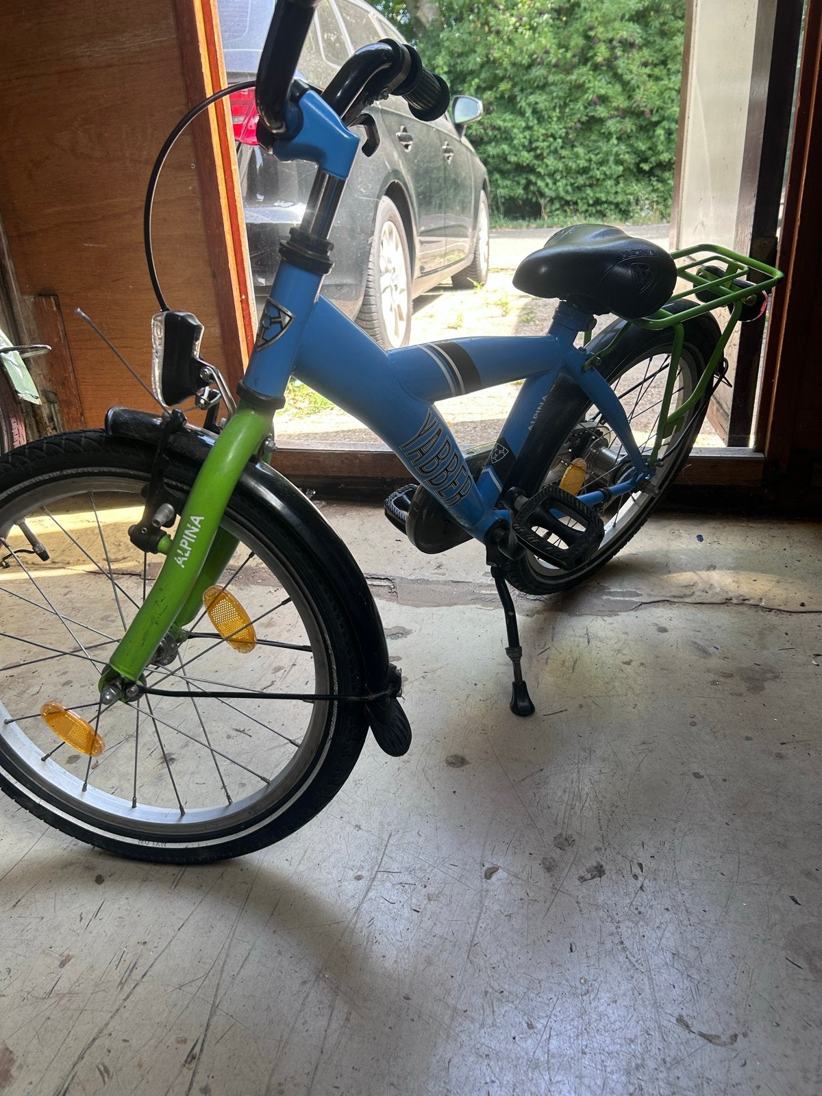 Kinderfiets Alpina Jabber 18 inch - handrem defect, Ophalen, Gebruikt, Terugtraprem, 16 tot 20 inch