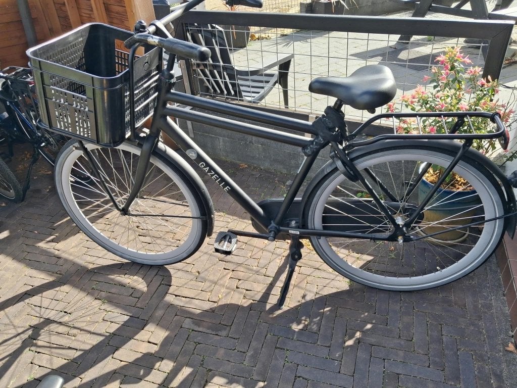 Gazelle fiets met krat, Ophalen, Terugtraprem, Gebruikt, Versnellingen