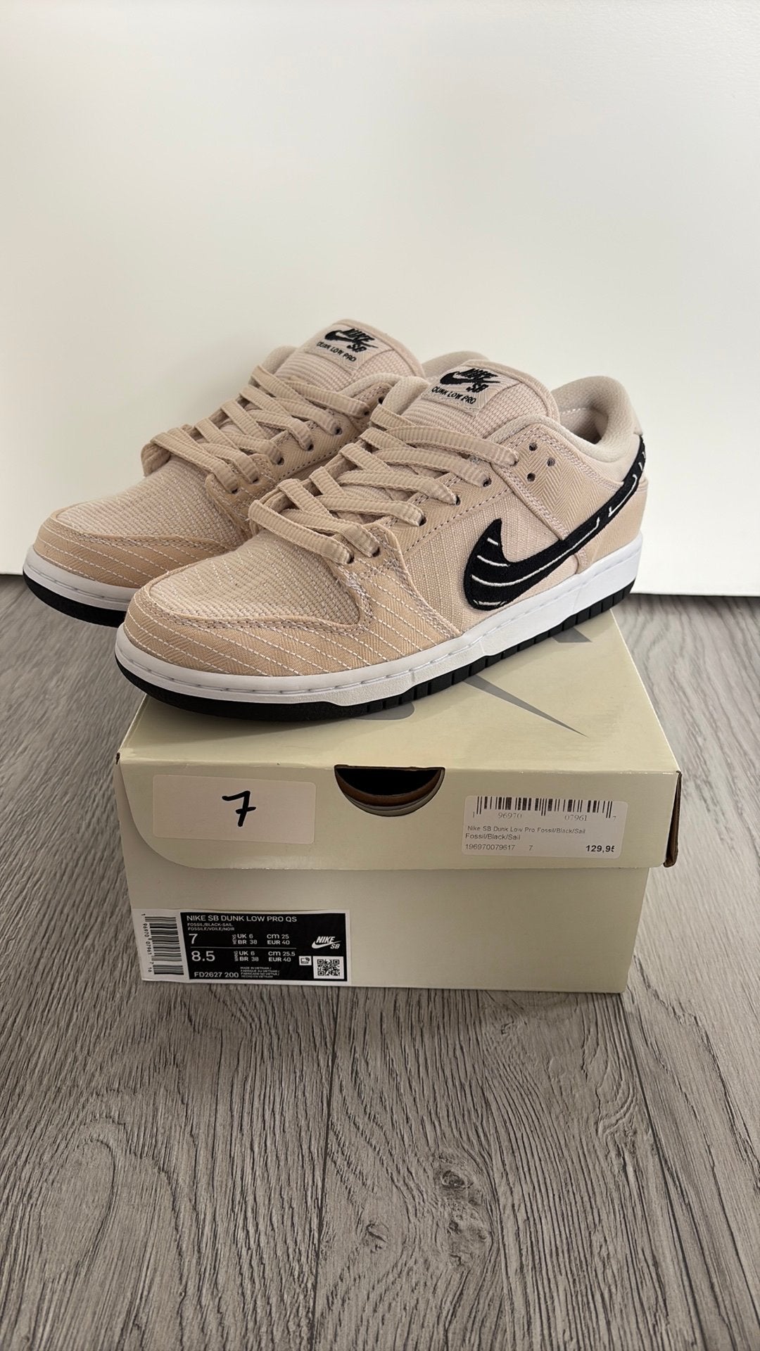 Nike SB Dunk Low Albino & Preto EU40 US7, Ophalen of Verzenden, Nieuw, Overige kleuren