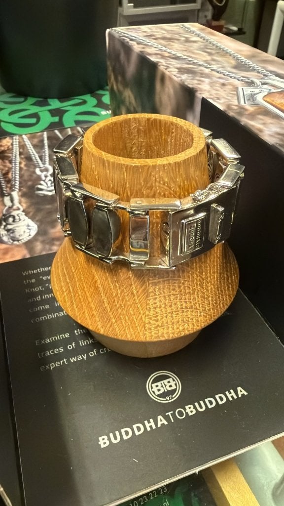 BUDDHA TO BUDDHA ARMBAND TYPE 013BR E ALEYNA BROWN € 499,95, Ophalen of Verzenden, Nieuw, Zilver, Zilver
