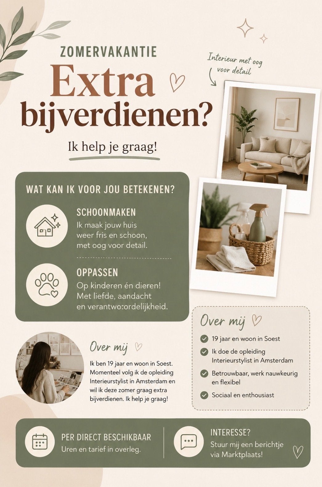 Oppasser of schoonmaakster