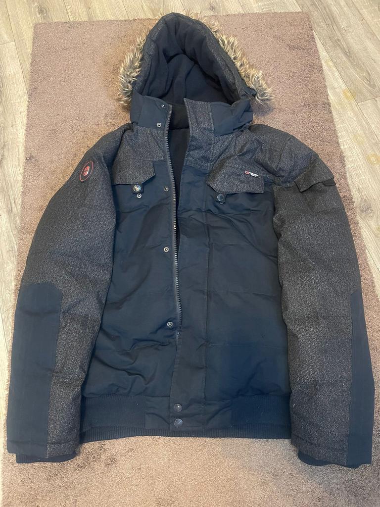 Geographical Norway Winterjas met Bontkraag, Ophalen of Verzenden, Zo goed als nieuw, Maat 52/54 (L), Zwart