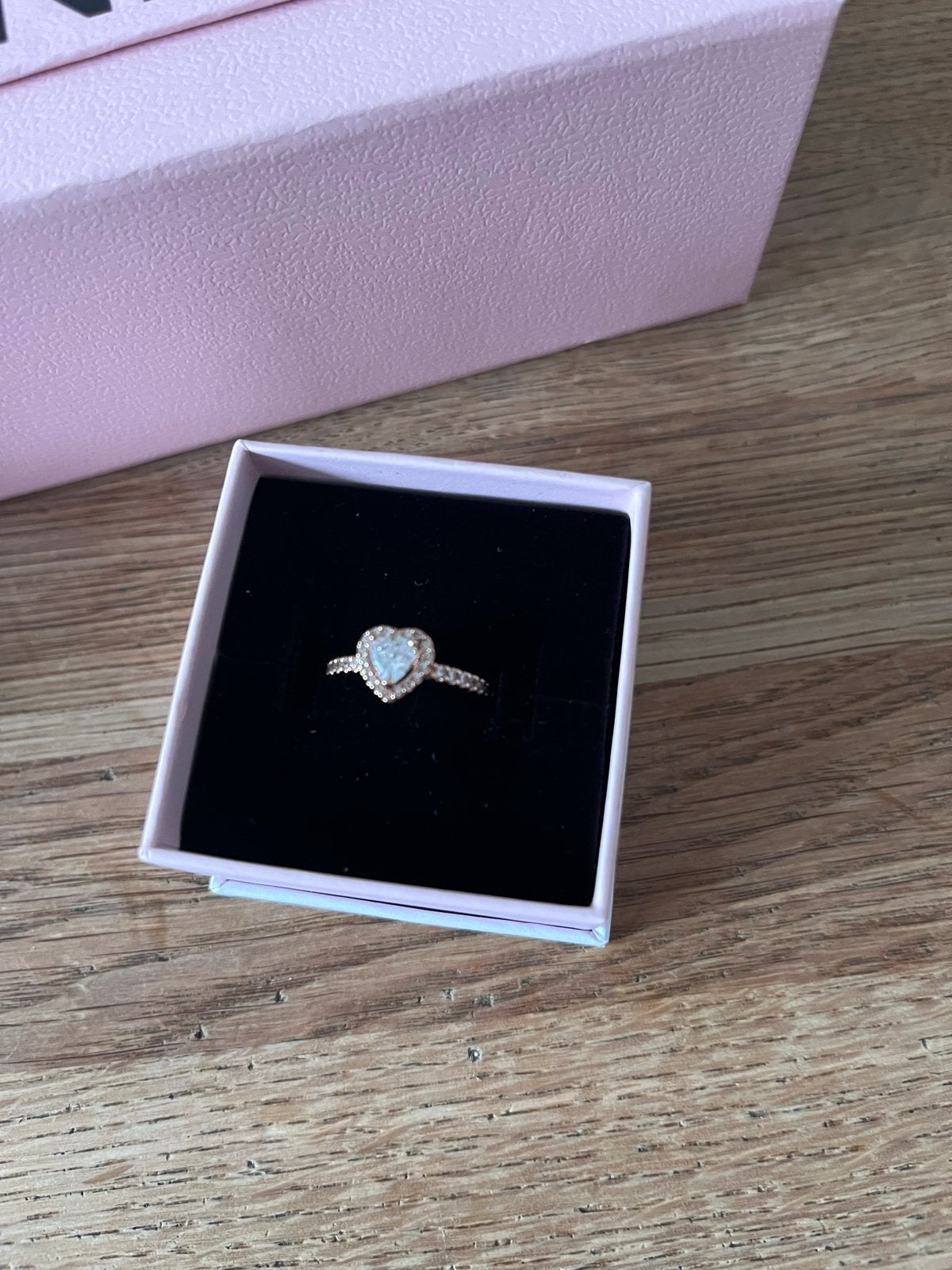 Pandora Roségouden Ring met Hartvormige Zirkonia, Sieraden, Tassen en Uiterlijk, Ringen, Met kristal, Overige materialen, Ophalen of Verzenden