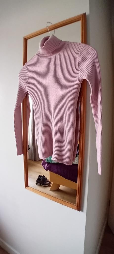 Mooie dunne coltrui rose met beetje glitter effect als nieuw, Ophalen of Verzenden, Zo goed als nieuw, Maat 38/40 (M), Roze