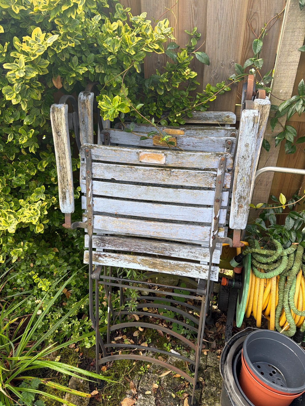 4 Bistro stoeltjes en Tafel frame- gratis afhalen, Tuin en Terras, Ophalen of Verzenden, Metaal