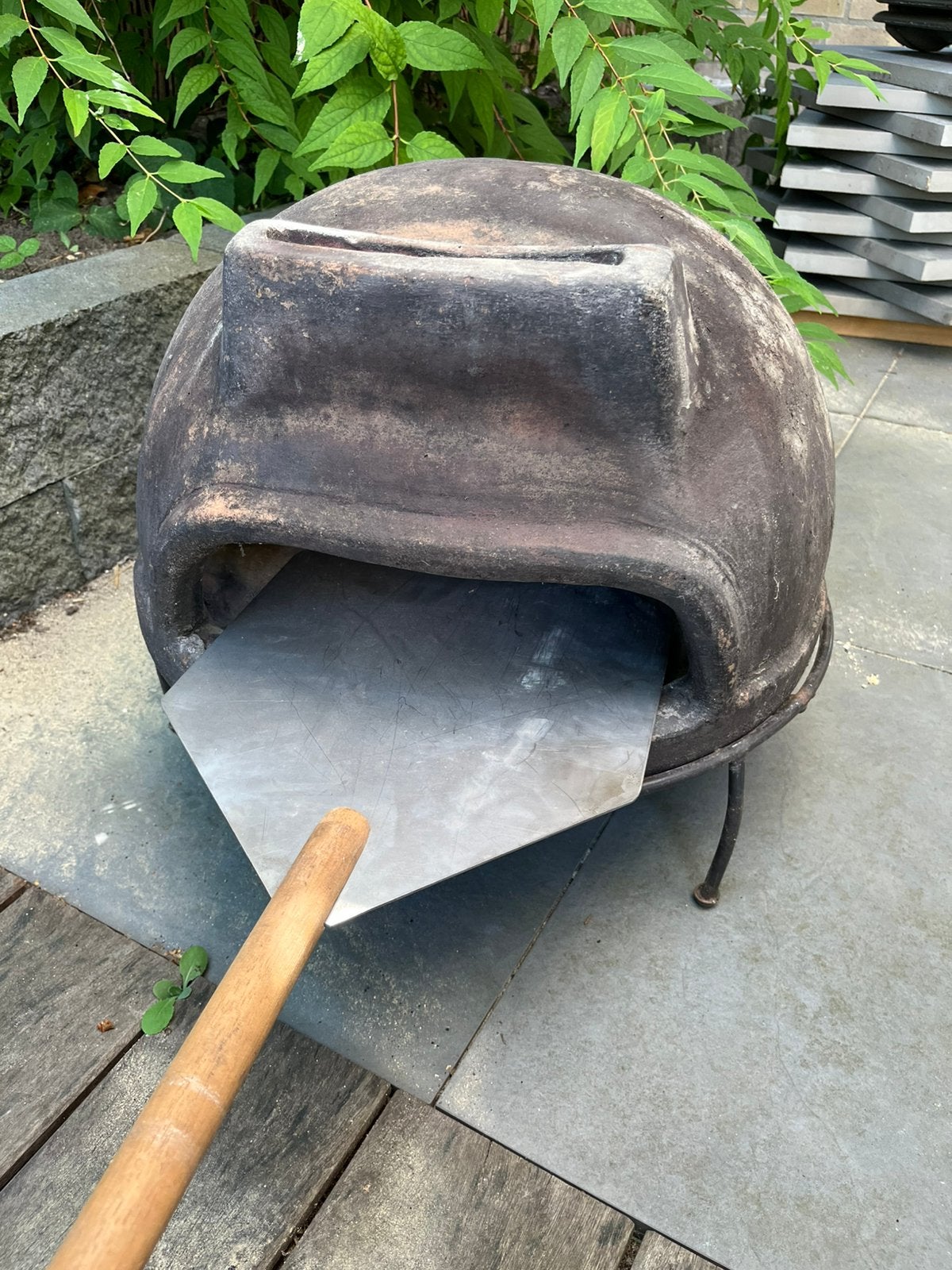 Pizzaoven voor in de tuin Mexicaans aardewerk pizza brood, Ophalen, Gebruikt