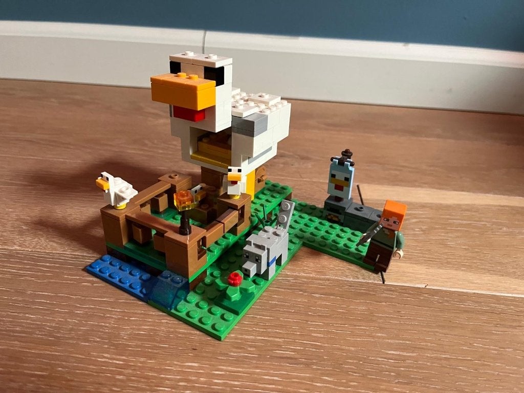 LEGO set 21140 “Het Kippenhok”, Gebruikt, Minecraft, Lego, Ophalen of Verzenden