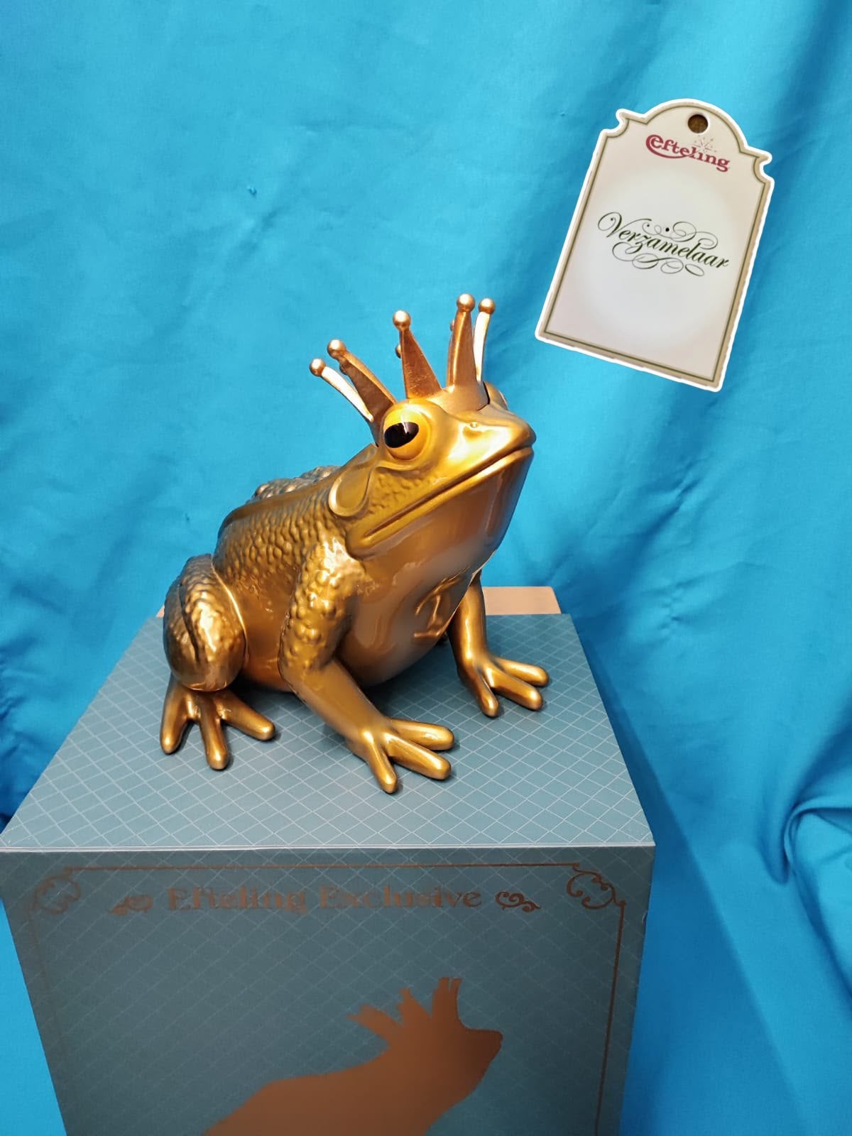 Efteling exclusive Kikkerkoning beeld nieuw met certificaat!, Verzamelen, Ophalen of Verzenden, Nieuw, Beeldje of Poppetje