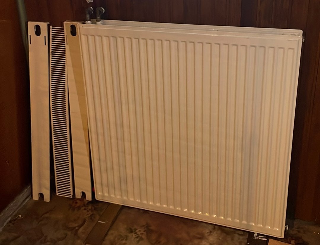Witte metalen radiator (hxb) 900 x 900 mm T22, Ophalen, 30 tot 80 cm, Radiator, Zo goed als nieuw