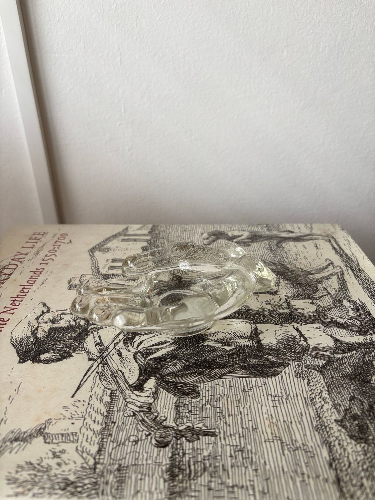 Decoratief glazen handje voor sieraden, Huis en Inrichting, Vintage, Gebruikt, Meerkleurig, Ophalen of Verzenden