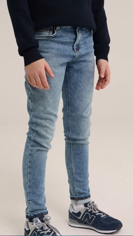 Mooie blauw-grijze Blue Ridge slim fit stretch jeans mt 152., Broek, Verzenden, Zo goed als nieuw, Blue Ridge