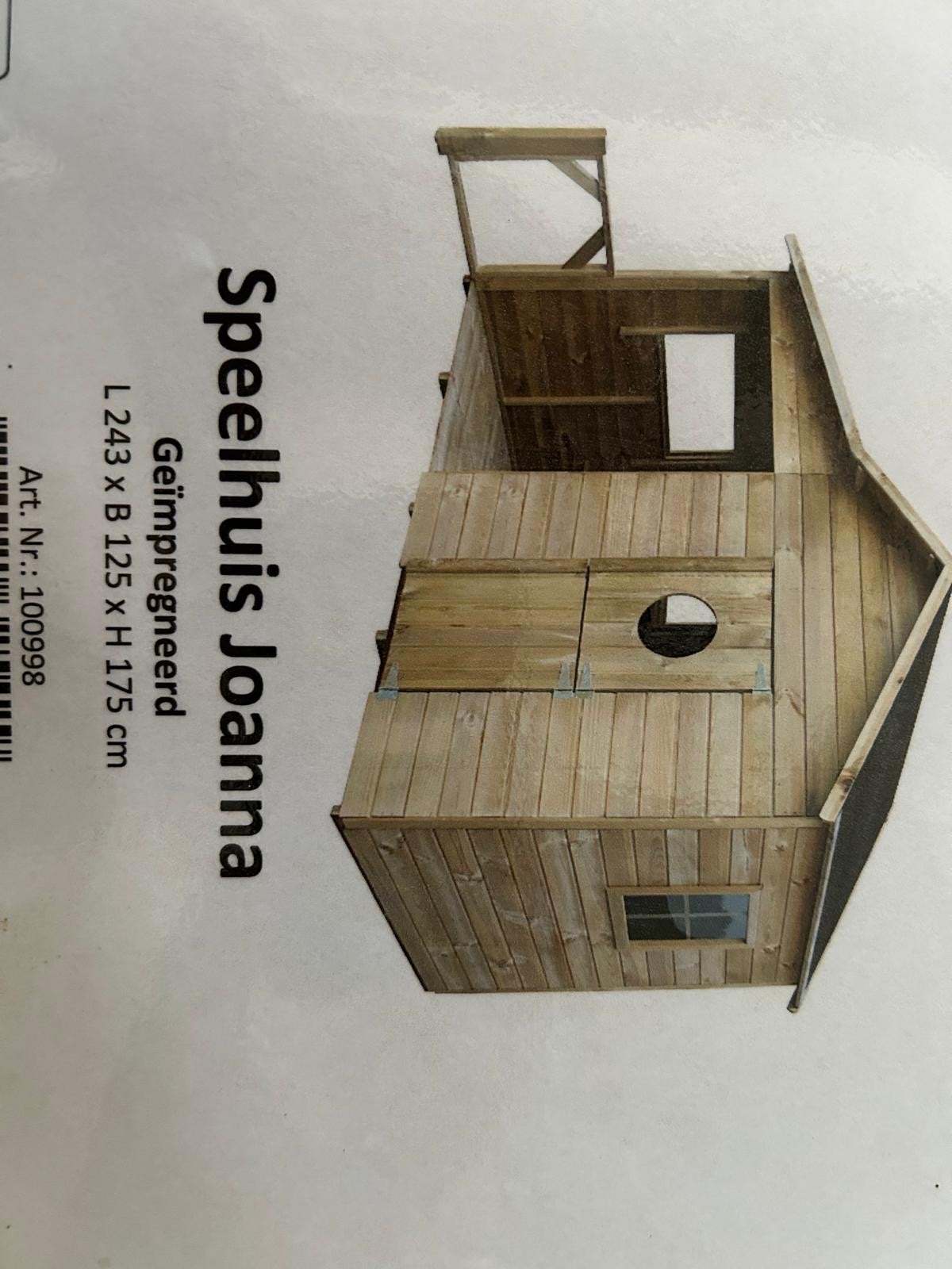 Houten Speelhuisje 'Joanna' - met losse keuken inrichting, Ophalen, Gebruikt, Hout