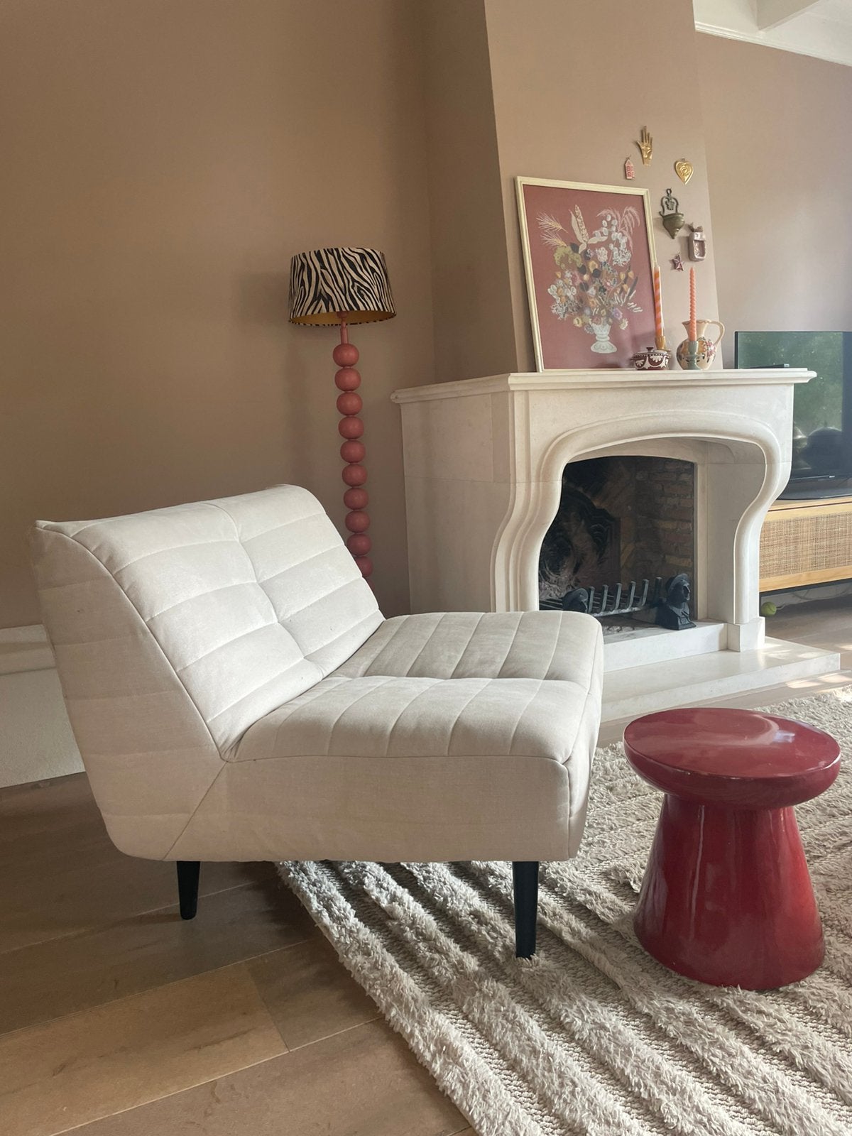Toffe fauteuil van WOOOD, Ophalen, Gebruikt, Minder dan 75 cm, Stof