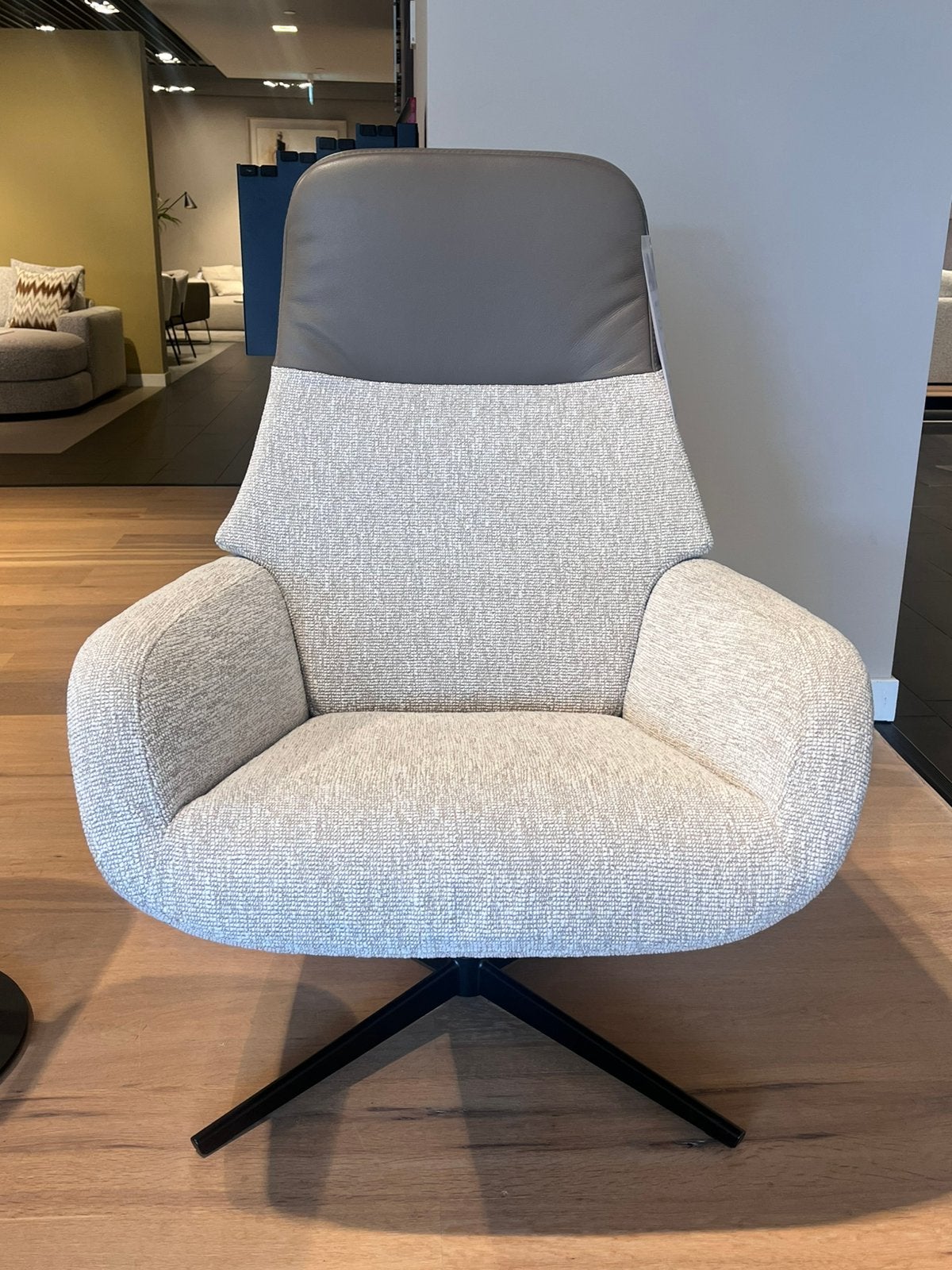 Montèl Vision Relaxfauteuil stof leer combinatie, Ophalen, Zo goed als nieuw, Stof