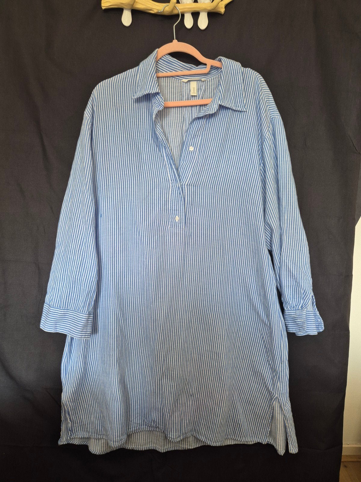jurk h&m l xl, H&M, Blauw, Maat 46/48 (XL) of groter, Ophalen of Verzenden