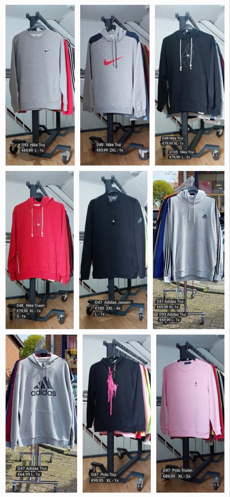 Nieuw 100% Origineel Partij Merkkleding Te Koop ! 257 stuks, Ophalen of Verzenden, Nieuw