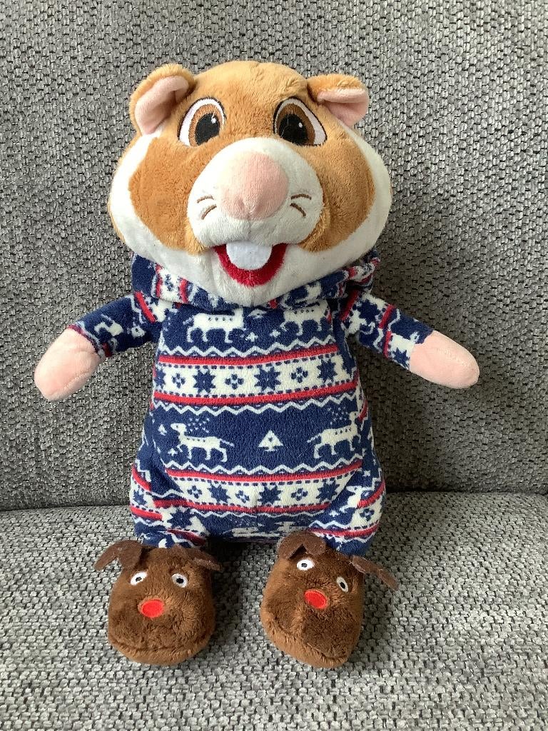 AH kerst hamster met onesie en rendierpantoffels 6 euro, Ophalen of Verzenden, Zo goed als nieuw, Overige typen