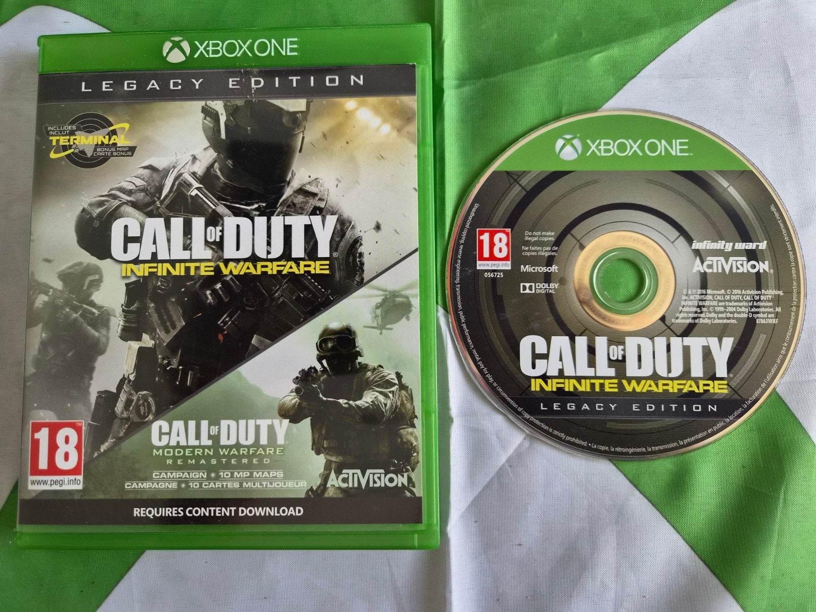 Call Of Duty Infinite Warfare + Modern Warfare Remastered, Spelcomputers en Games, Vanaf 18 jaar, Shooter, Verzenden, Zo goed als nieuw