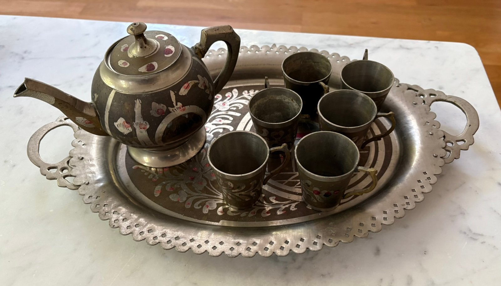 Decoratief INDIAAS THEESERVIES, Ophalen of Verzenden