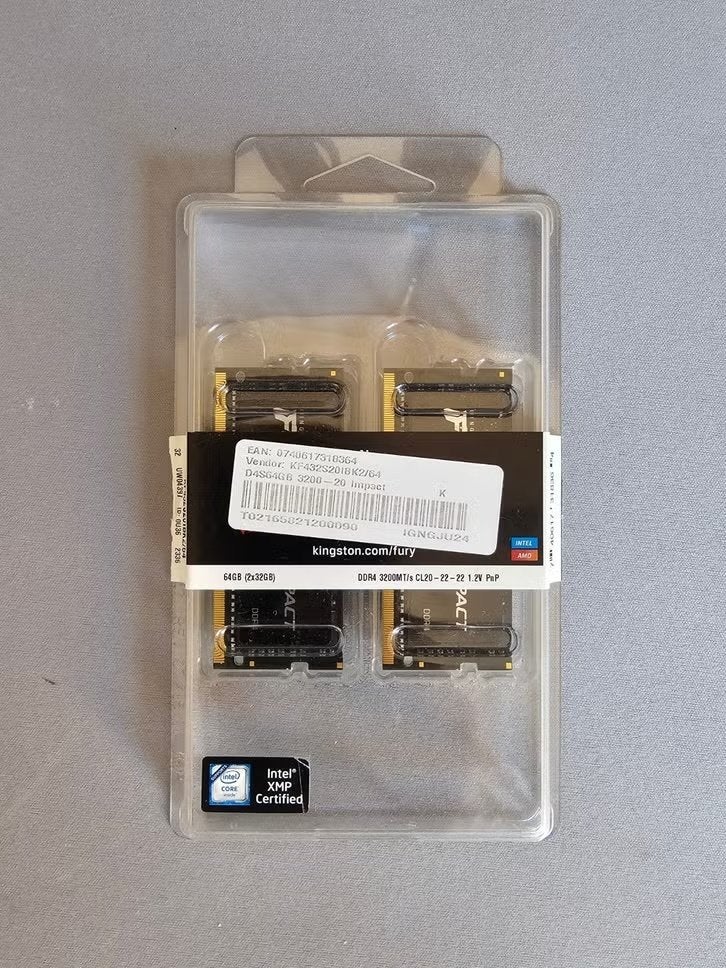 Kingston FURY Impact 64GB (2x32GB) DDR4-3200 SODIMM, Computers en Software, DDR4, Nieuw, Ophalen of Verzenden, 64 GB