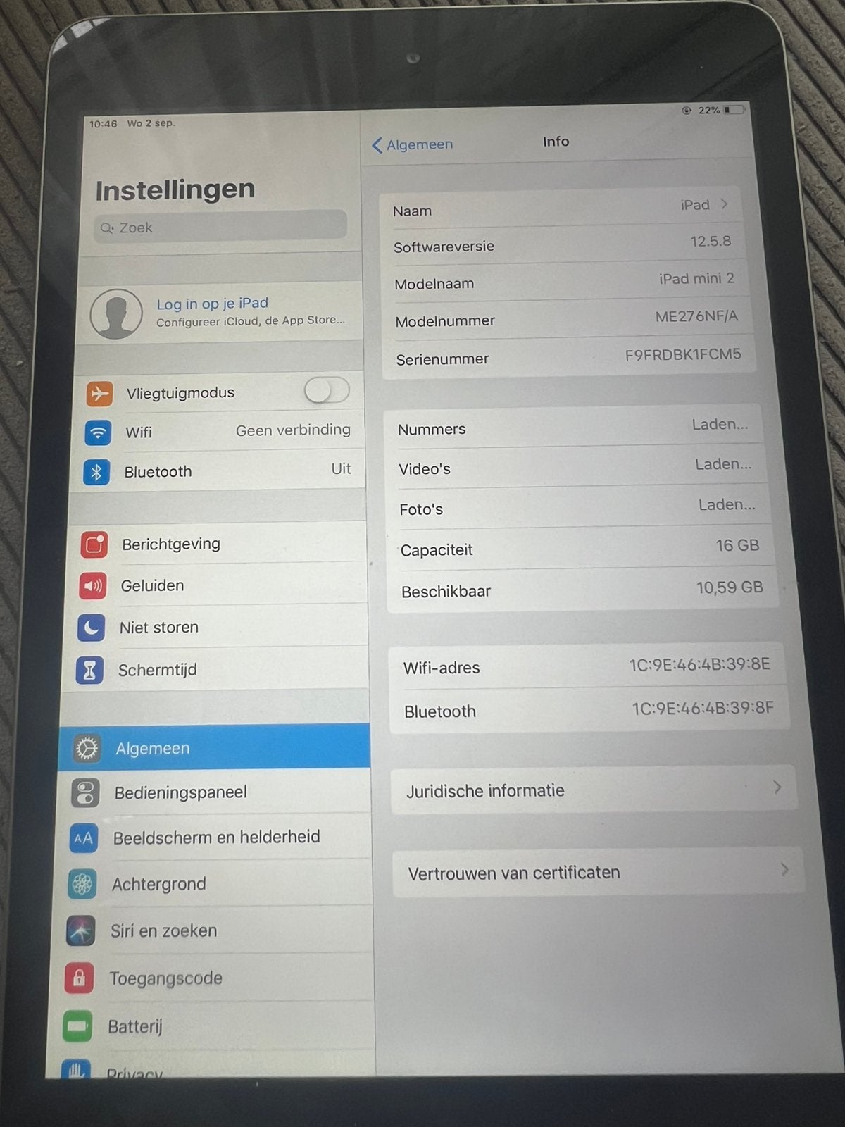 Ipad mini 2, Computers en Software, Apple iPads, 8 inch, Ophalen of Verzenden, Zo goed als nieuw, 16 GB