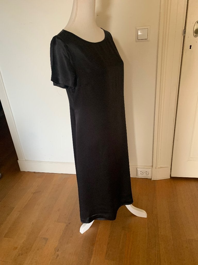 Aspesi jurk 100 % zijde zwart mt 44 It/ 38 eu, Maat 38/40 (M), Aspesi, Zwart, Ophalen of Verzenden