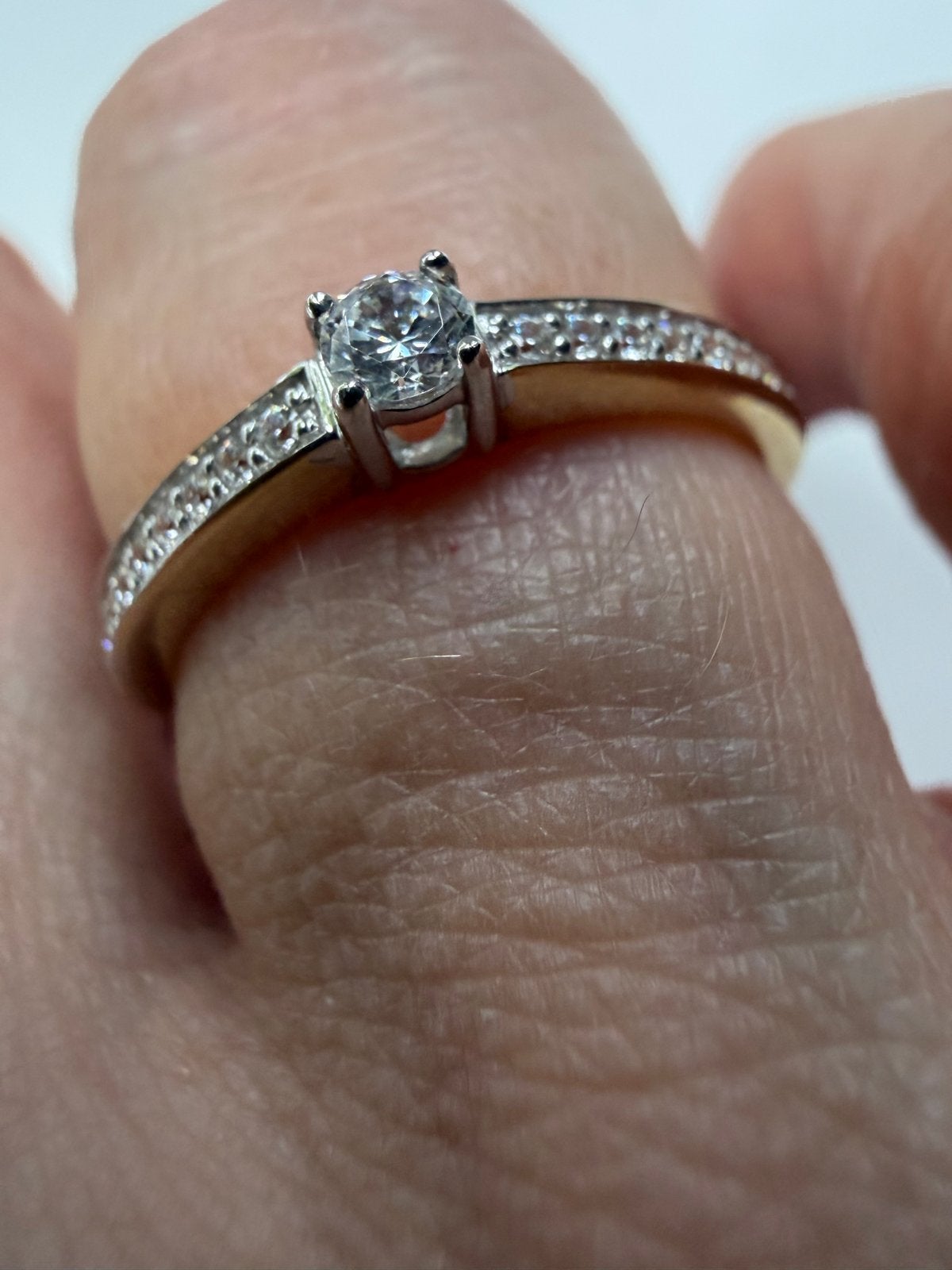 Blush Geelgoud/Witgoud Ring met Zirkonia - Maat 54, Met kristal, Nieuw, Ophalen of Verzenden, 17 tot 18