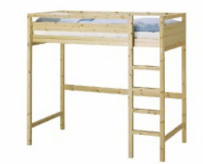 Hoogslaper 1-persoonsbed grenen IKEA Tovik, Ophalen, Gebruikt, Eenpersoons, 200 cm
