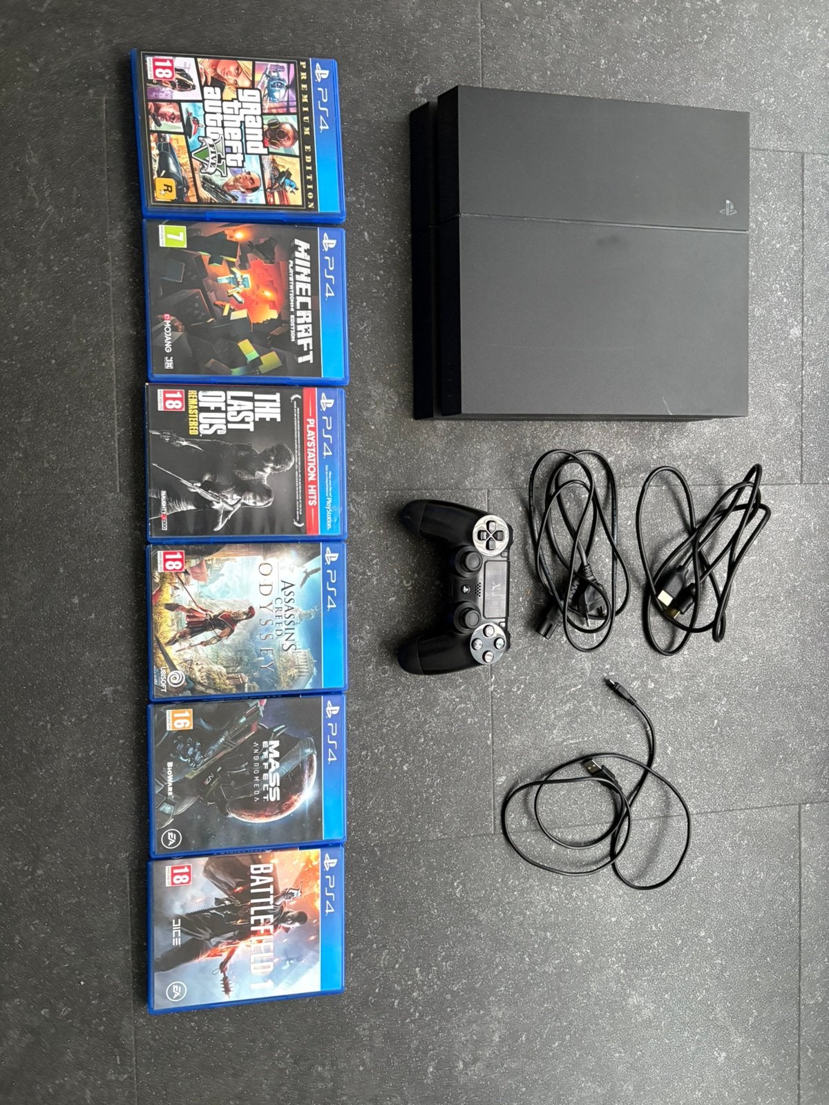 Playstation 4 500 GB + 6 top games, Ophalen, Zo goed als nieuw, Met 1 controller, Original