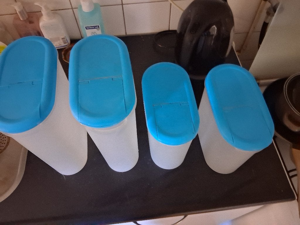 bewaar dozen hard plastic, Ophalen, Kunststof, Zo goed als nieuw, Voorraadpot