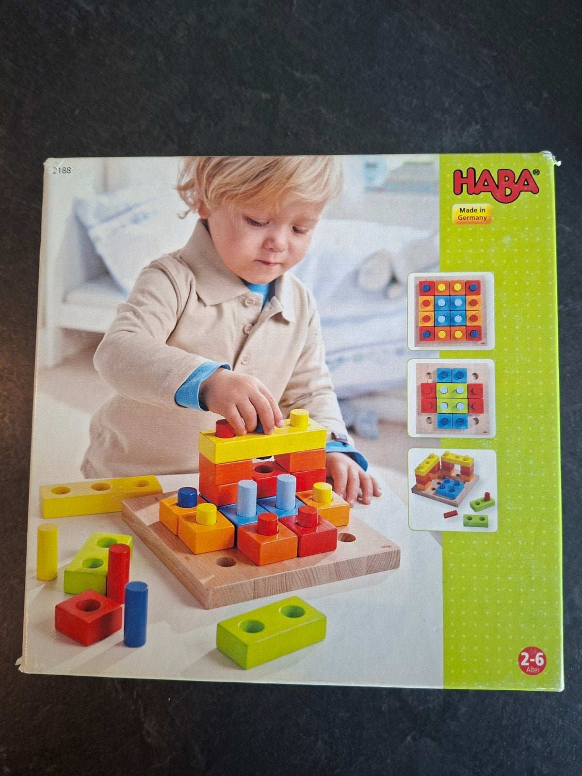 HABA Houten Steekspel Kleuren en Vormen 2-6 jaa, Ophalen of Verzenden, Zo goed als nieuw, Overige typen