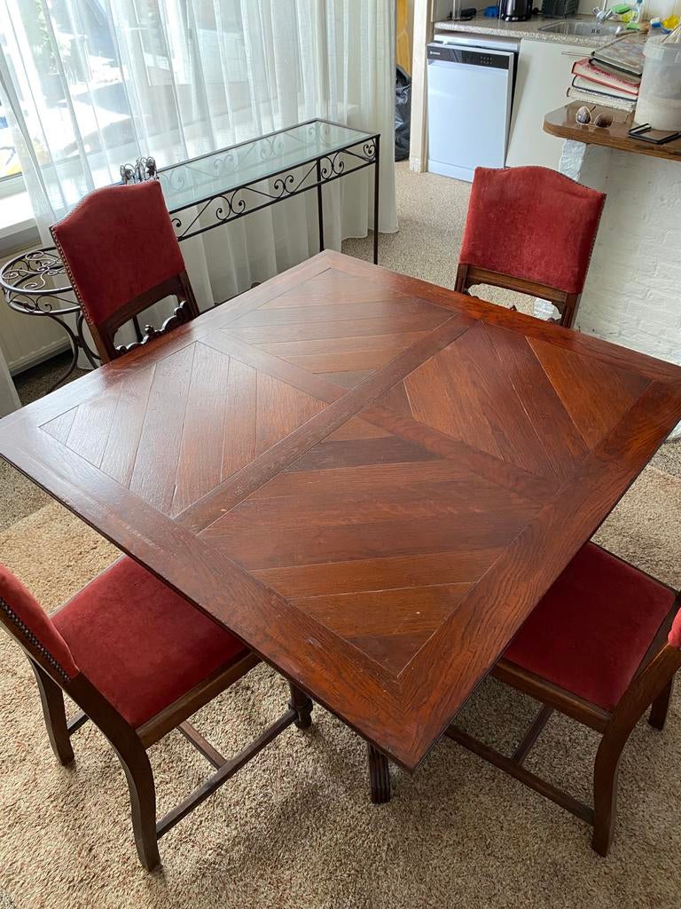Eetkamer tafel vierkant, Huis en Inrichting, Ophalen of Verzenden, Zo goed als nieuw
