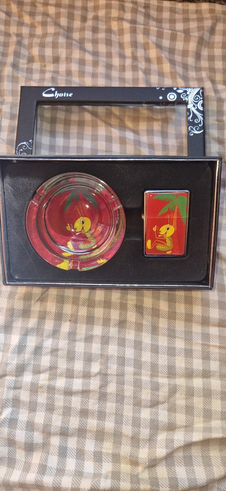 Leuke Aansteker en Asbak Set met Krekel Design, Verzamelen, Ophalen of Verzenden, Nieuw, Overige typen