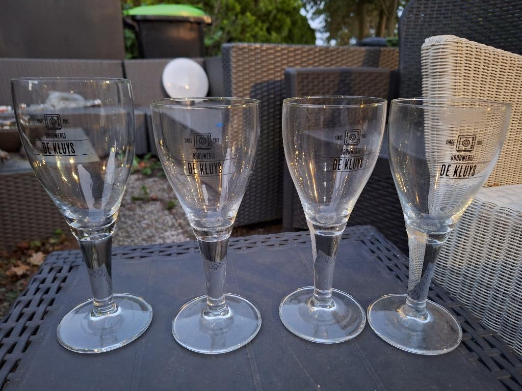 4 Glazen brouwerij De Kluys Neerlangel, Ophalen, Zo goed als nieuw, Glas of Glazen, Overige merken