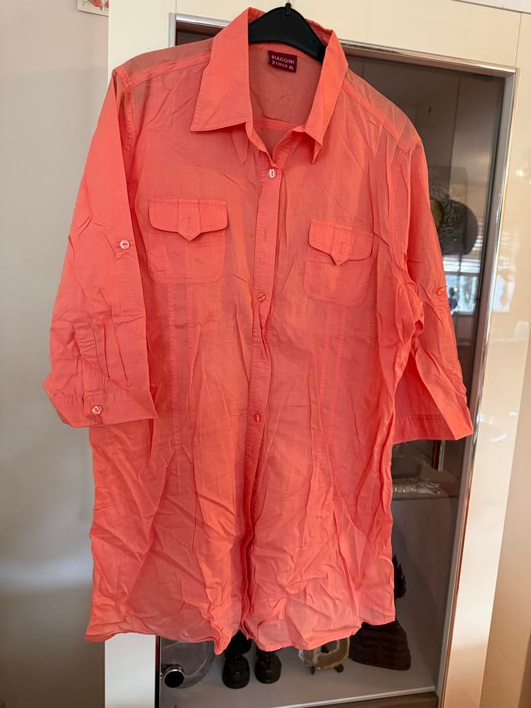 Oranje blouse Biaggini maat 46, Ophalen of Verzenden, Zo goed als nieuw, Maat 46/48 (XL) of groter, Oranje