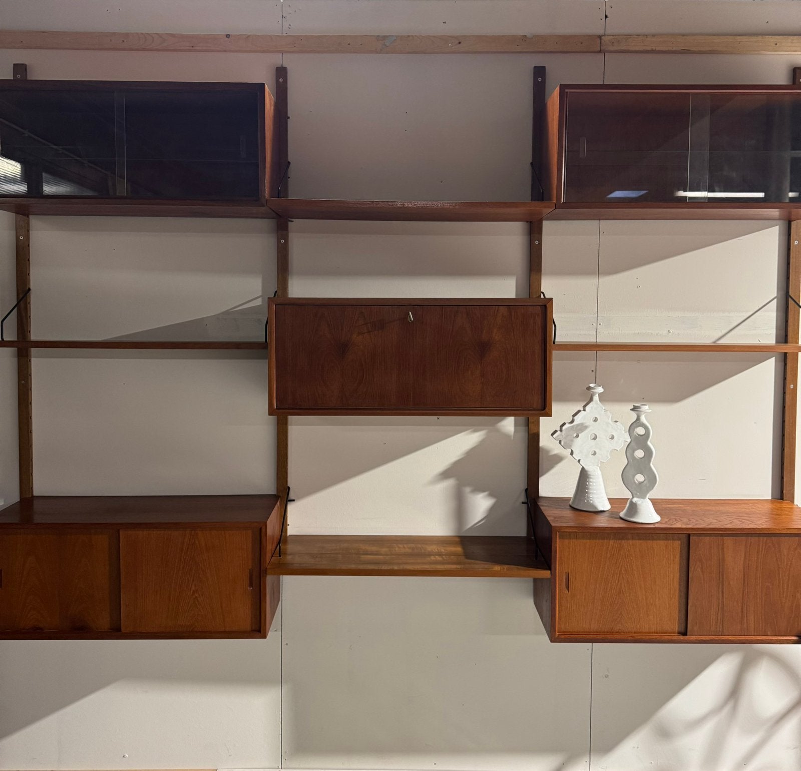 Poul Cadovius by Royal System vintage modulair wandsysteem, Gebruikt, Ophalen of Verzenden, Teakhout, 25 tot 50 cm