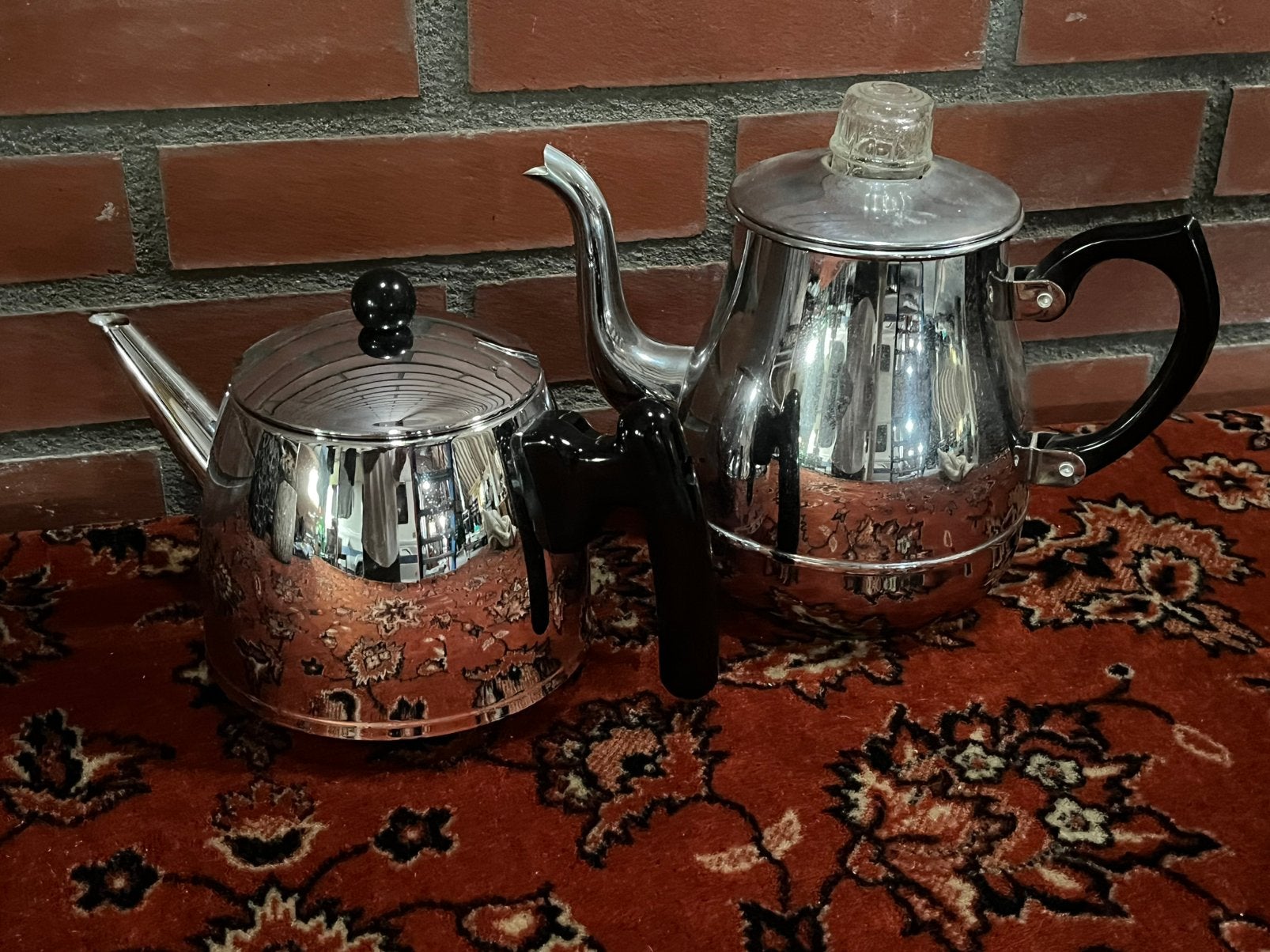 Bredemeijer koffiepot&theepot dubbelwandig, Antiek en Kunst, Ophalen