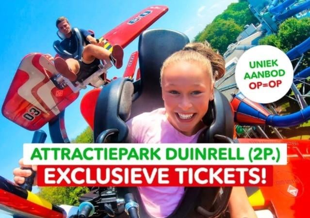 2 kaartjes voor Duinrell voor 10 mei tijdslot 11:00., Tickets en Kaartjes, Twee personen, Ticket of Toegangskaart