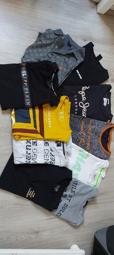 11 heren T-shirts en polo - Maat M diverse merken., Kleding | Heren, Overige Herenkleding, Ophalen of Verzenden, Gedragen, Diverse merken
