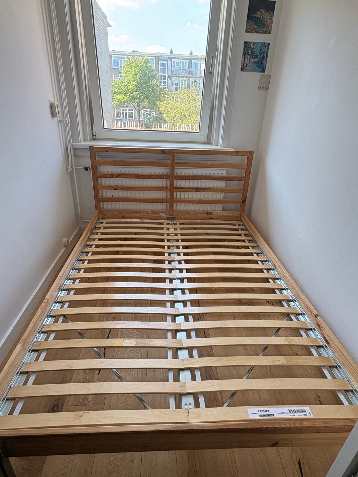 IKEA Luröy Bedframe met lattenbodem - 140x200 cm, Ophalen, Gebruikt, Overige kleuren, Tweepersoons