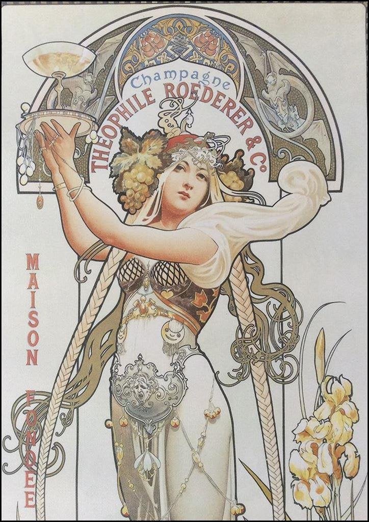 Champagne Roederer Affiche Poster Jugendstil alphonse mucha, Verzenden, Nieuw, Frankrijk, Champagne