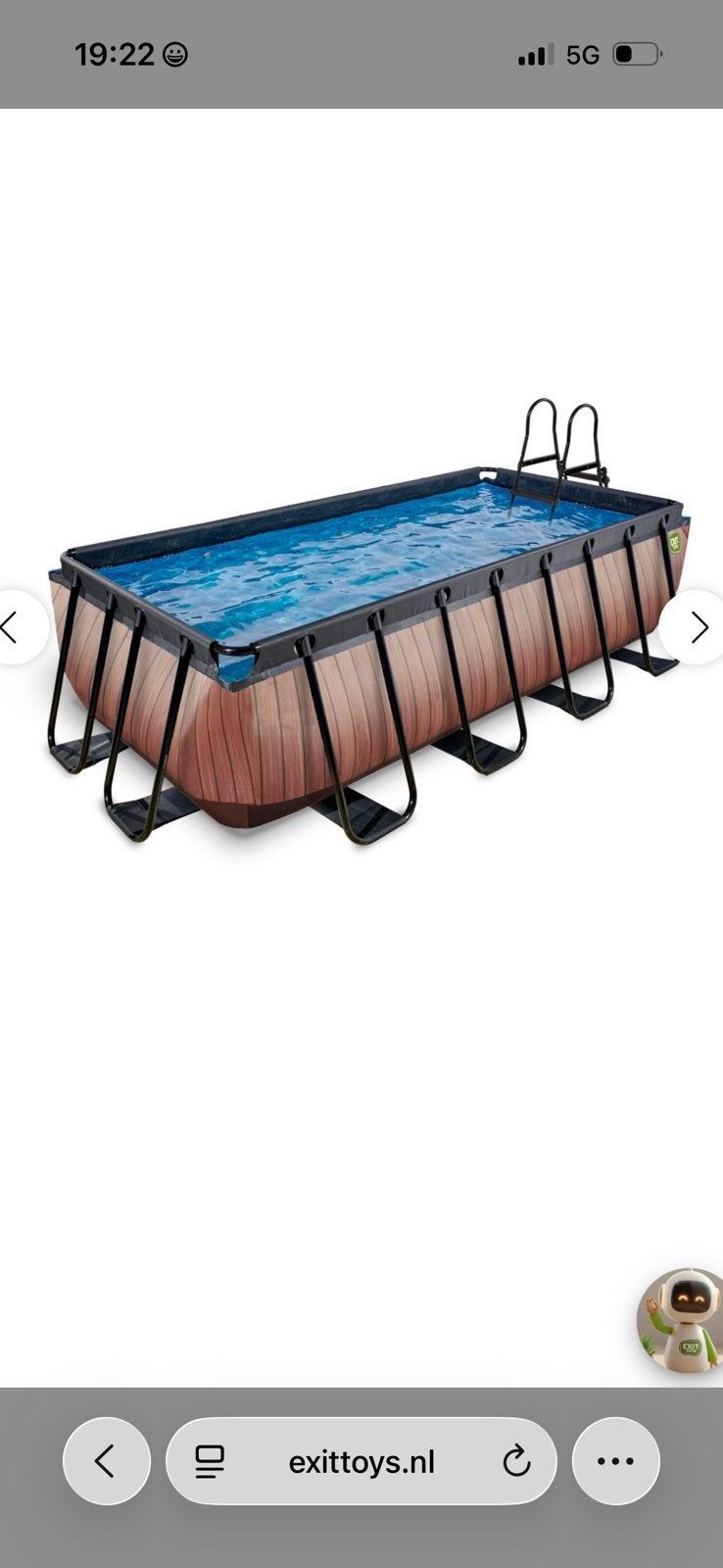 EXIT Zwembad 400x200cm met pomp en trap en overkapping, Ophalen, Gebruikt, 200 tot 300 cm, 80 tot 120 cm