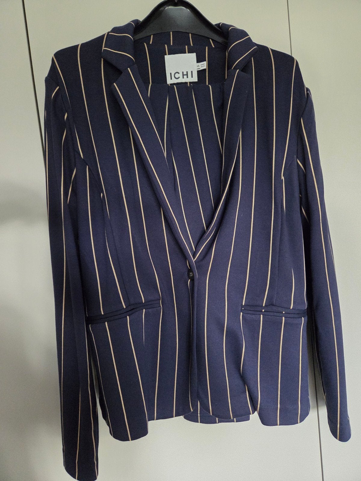 Ichi gestreepte blazer en broek set - Maat XXL, Blauw, Maat 46/48 (XL) of groter, Ophalen of Verzenden, Zo goed als nieuw
