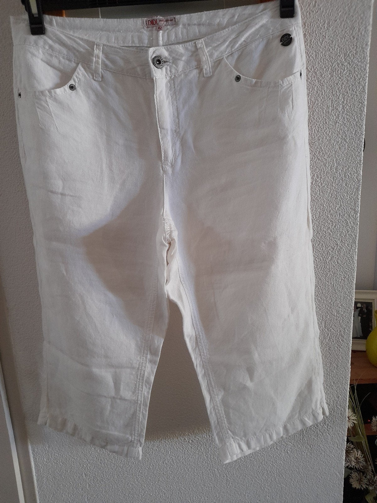 DIDI linnen broek 42, Wit, Maat 42/44 (L), DIDI, Ophalen of Verzenden