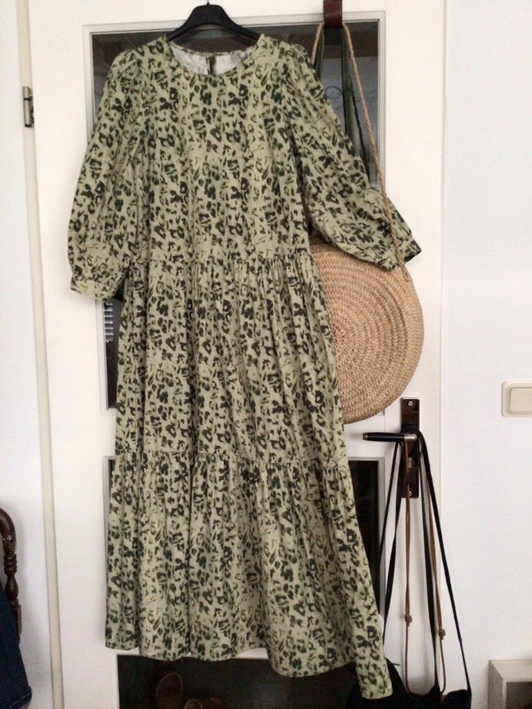 Boho jurk, lang, groen printje, zomer S nieuw zonder kaartje, Kleding | Dames, Ophalen of Verzenden, Zo goed als nieuw, Maat 36 (S)