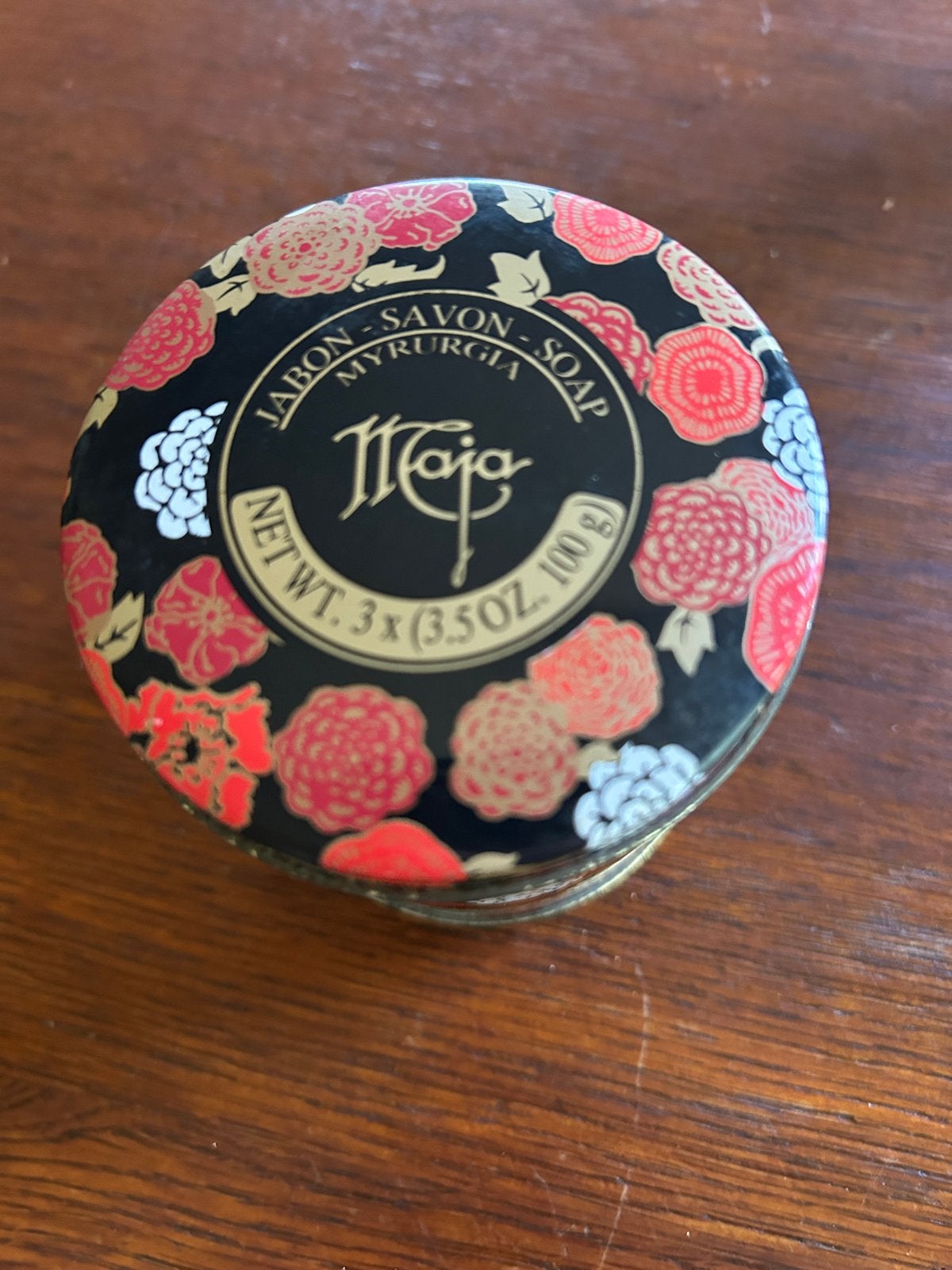Vintage Maja Myrugia zeepblik - decoratief en uniek, Verzamelen, Ophalen of Verzenden, Gebruikt, Overige, Overige merken