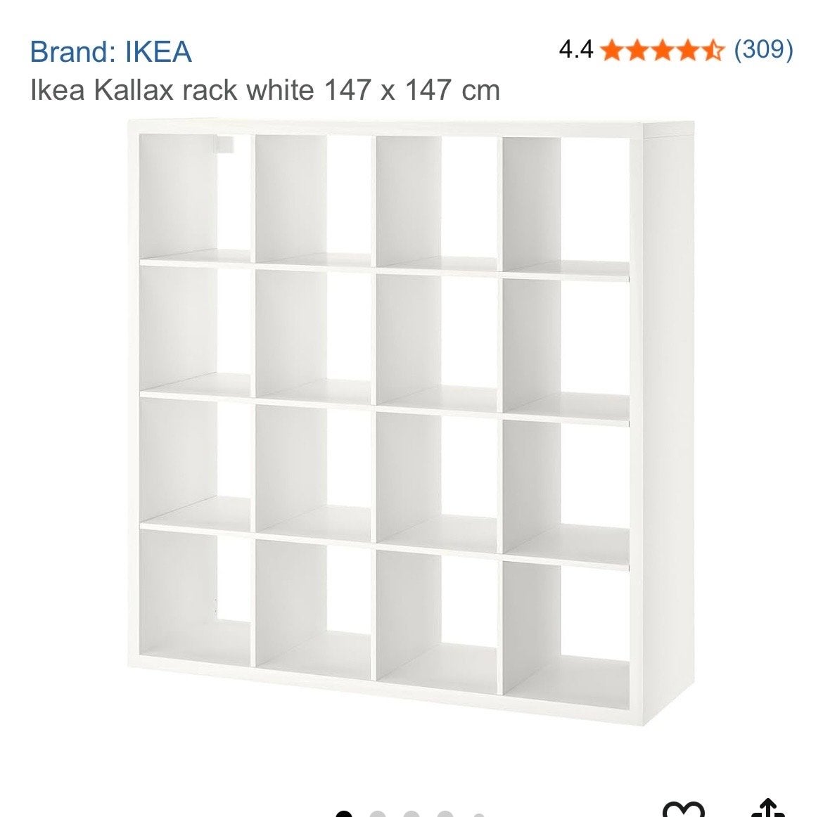 IKEA Kallax vakkenkast wit 147x147 cm (ongemonteerd), Huis en Inrichting, Ophalen, Met plank(en), 100 tot 150 cm, Nieuw