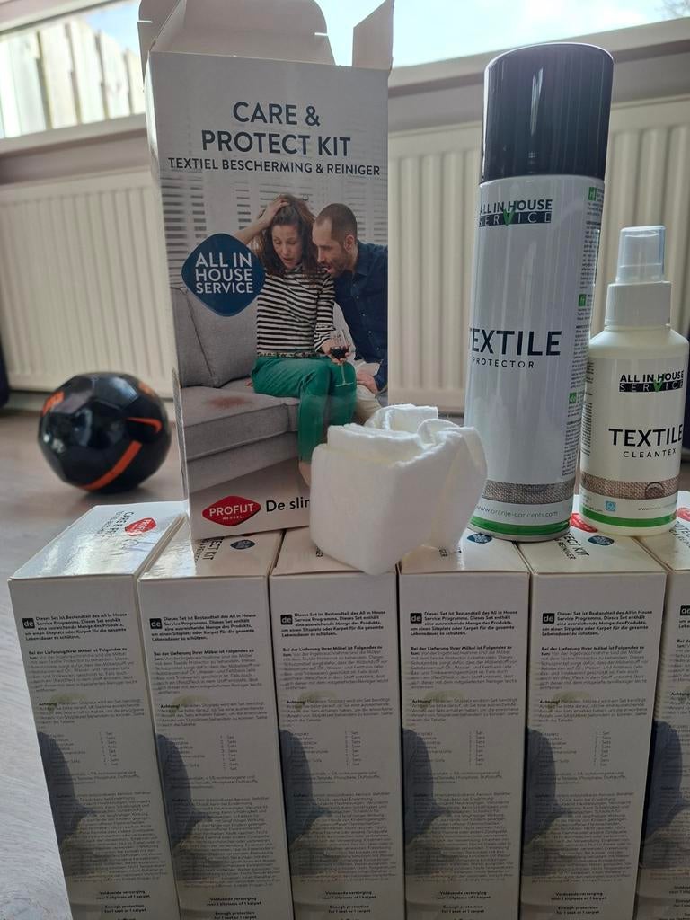 Care & Protect Kit Textiel Bescherming & Reiniger (7 dozen), Ophalen of Verzenden, Nieuw