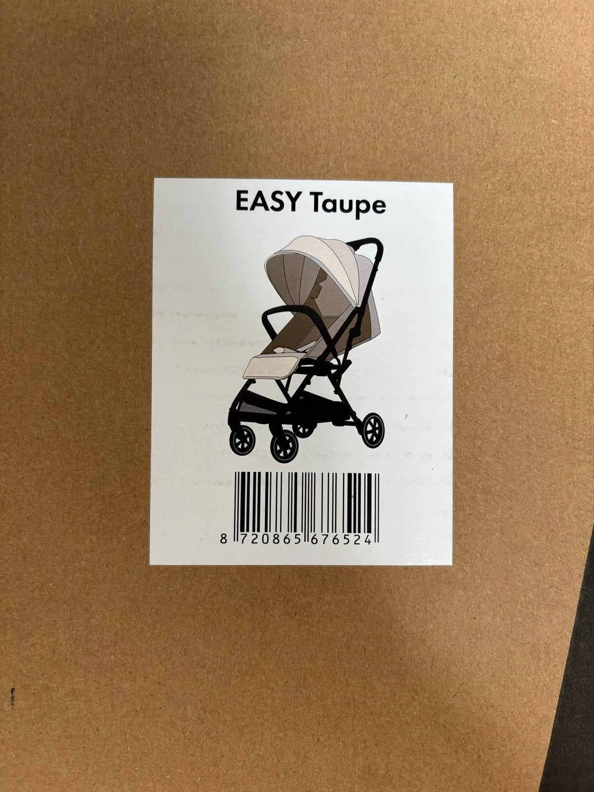 Luxe Easy Lichtgewicht Buggy - Taupe (Nieuw in doos), Ophalen, Nieuw, Overige merken, Verstelbare rugleuning